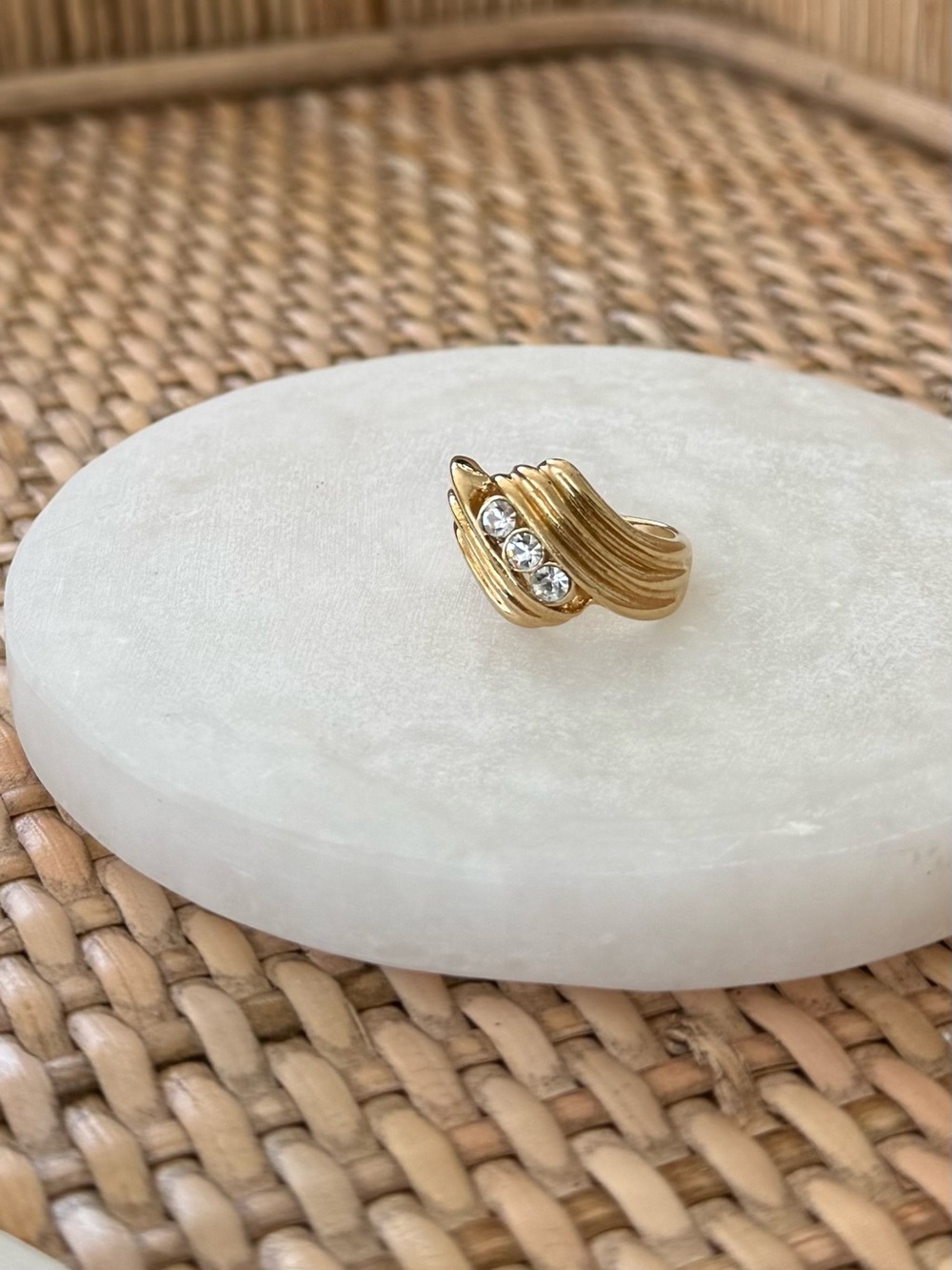 Vintage Cocktail Ring - Stamped
